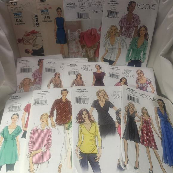 12 Vogue Sewing Patterns Uncut Cut B8 - Picture 1 of 9